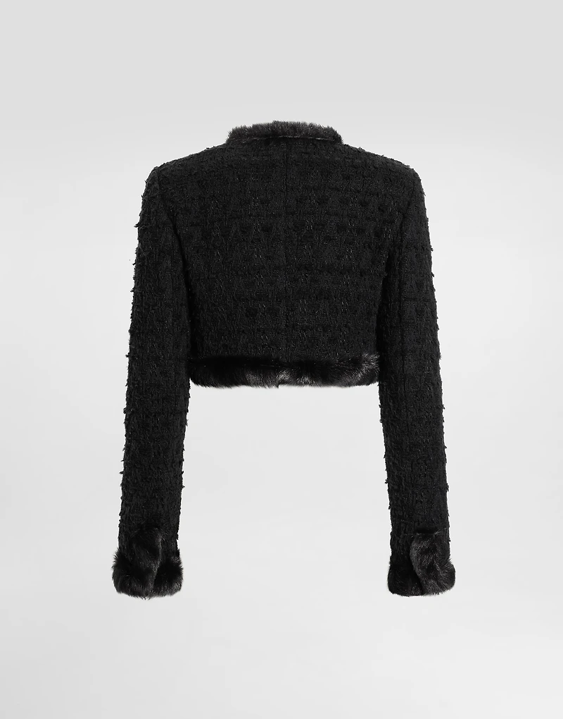 Single-breasted mat jacket