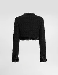 Single-breasted mat jacket