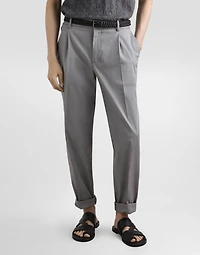Cotton gabardine trousers