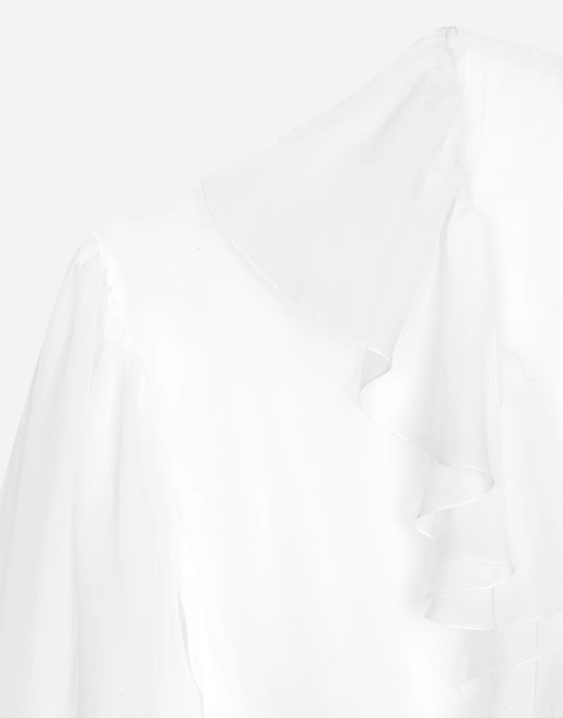 Chiffon blouse with ruffles