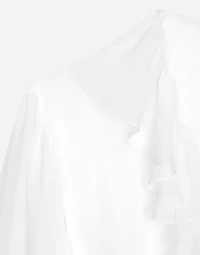 Chiffon blouse with ruffles