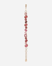 Rainbow Monochrome Bracelet
 18 carat red gold and pink tourmalines