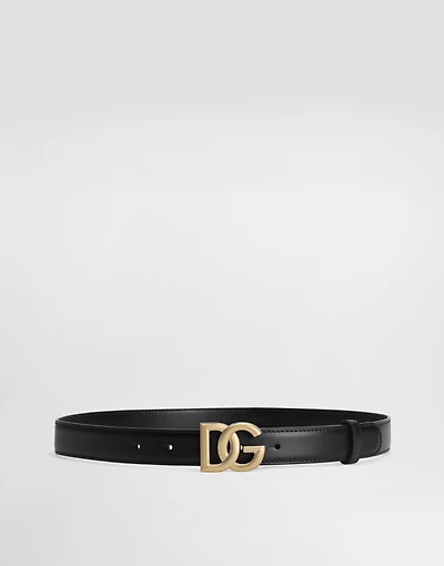 Calfskin belt with DG logo