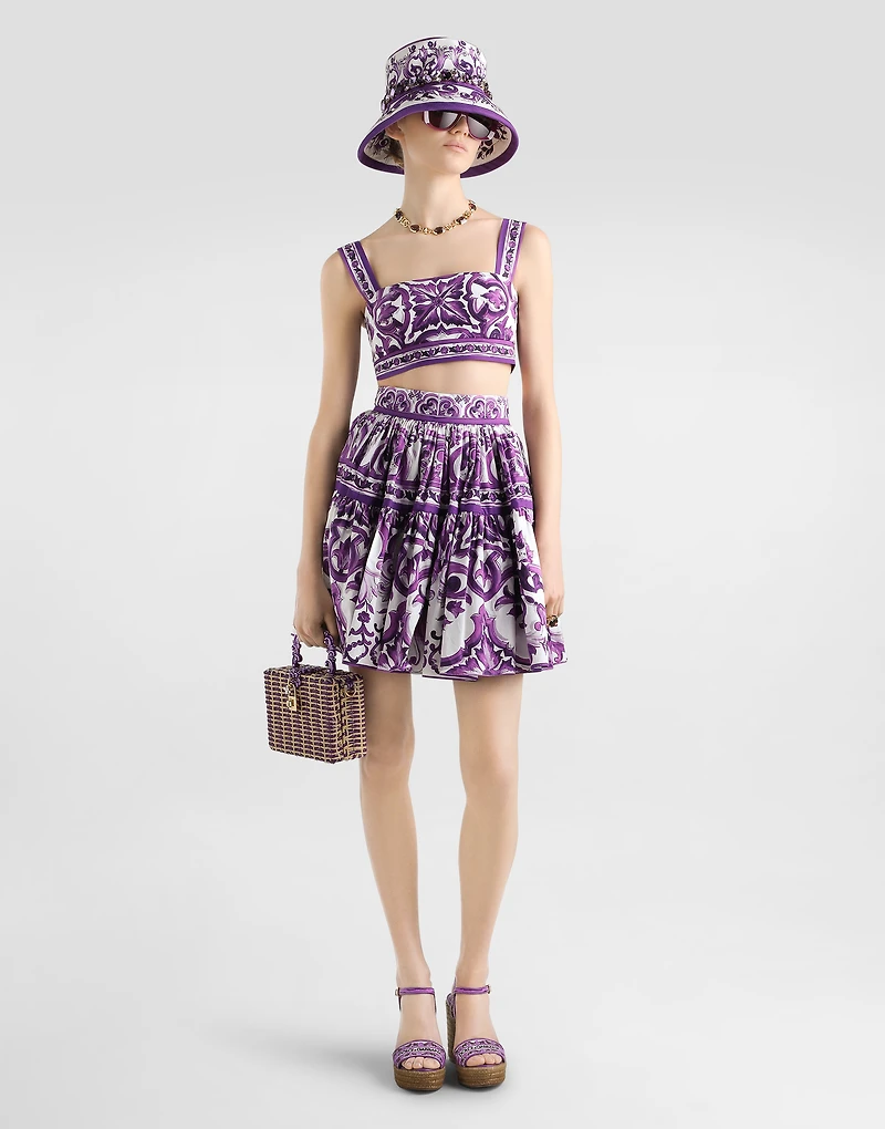 Woven dolce Box handbag