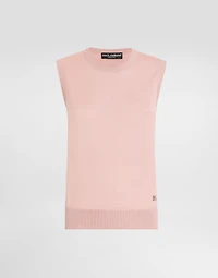 Wool tank top with DG logo embroidery