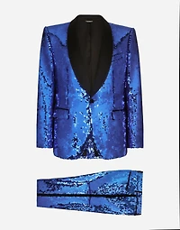 Sequined single-breasted Sicilia-fit tuxedo suit