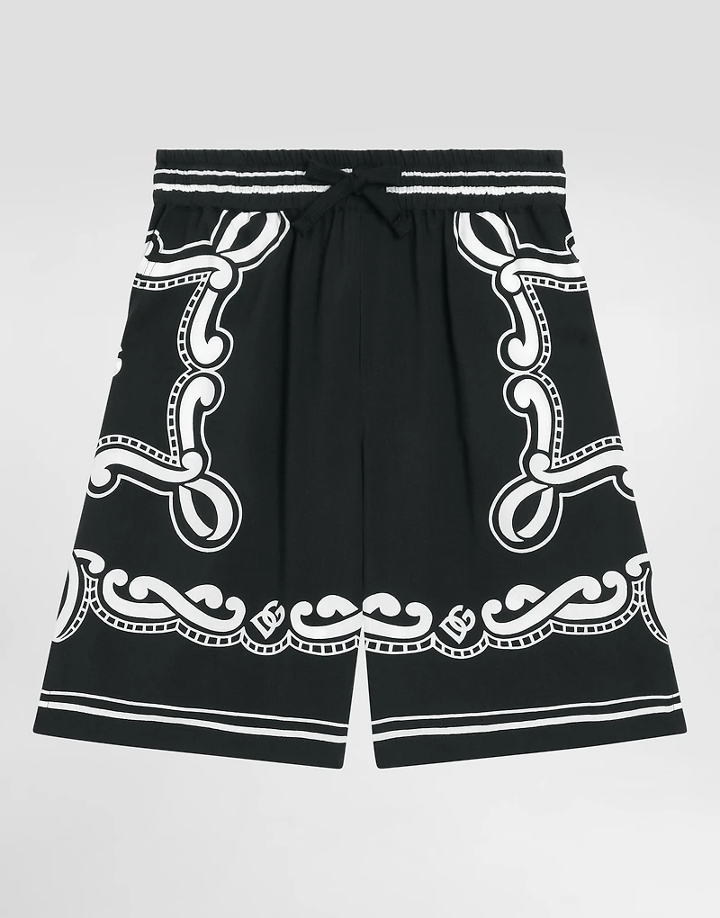 Bandanna-print batik shorts