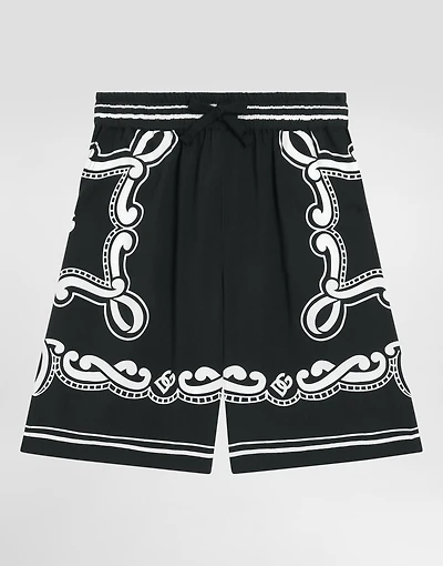 Bandanna-print batik shorts