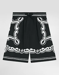 Bandanna-print batik shorts