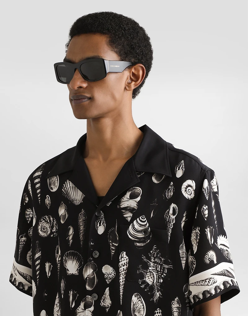 shell-print crêpe marocaine hawaii shirt