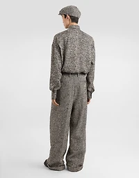 Chiffon shirt with bouclé print