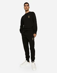 Cotton jersey sweatshirt with embroidery