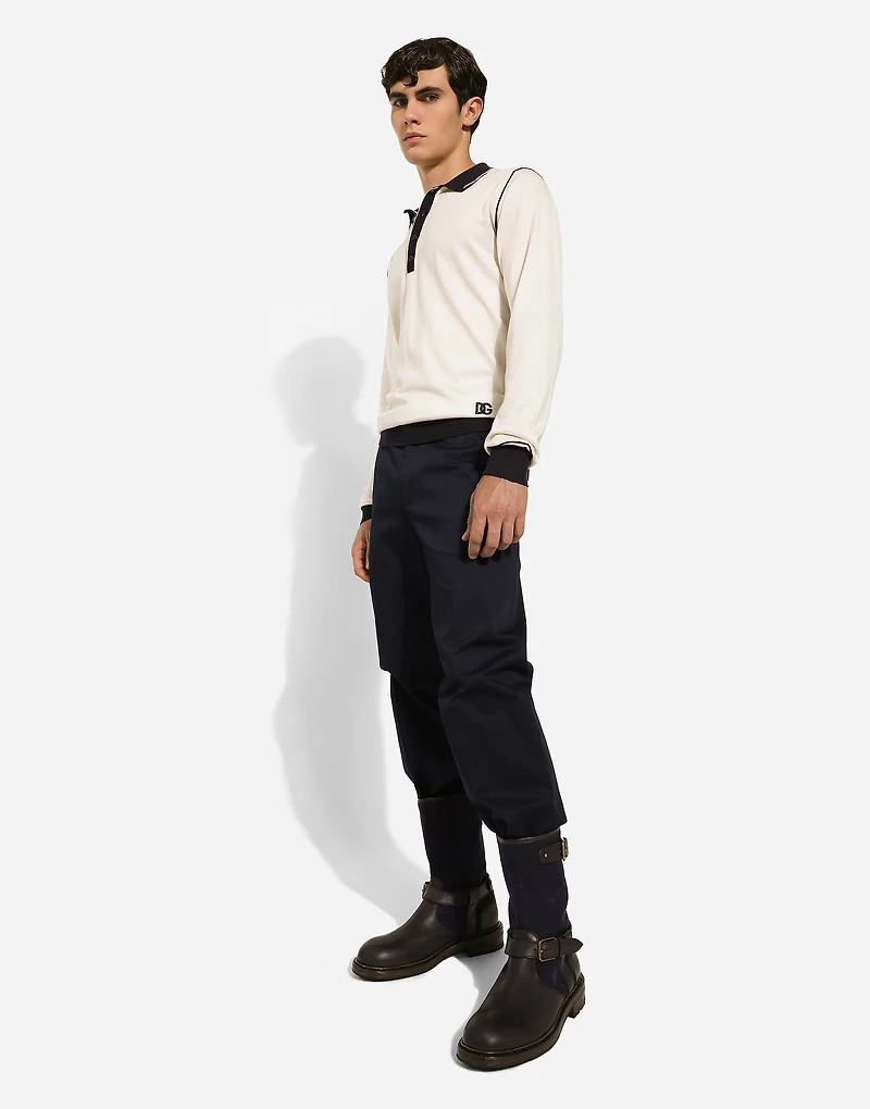 Stretch cotton pants