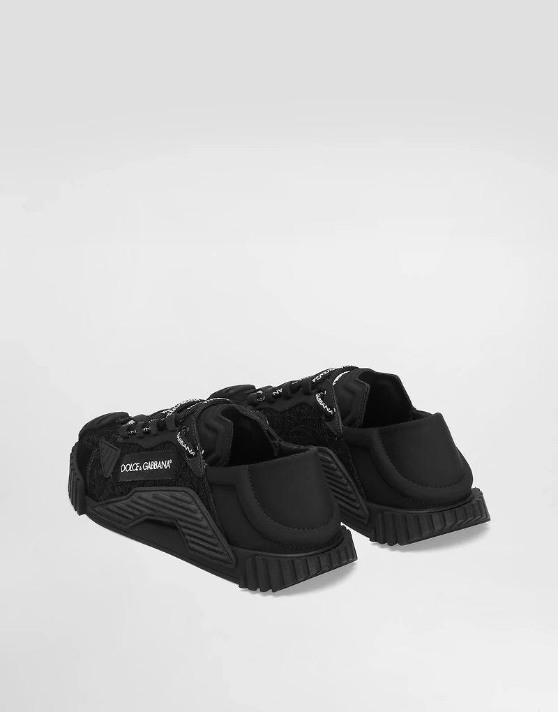 Mixed-materials NS1 slip-on sneakers