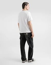 Cotton T-shirt with postcard print