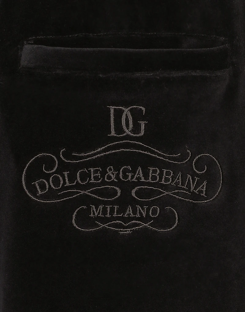 Cotton chenille jogging pants with DG logo