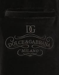 Cotton chenille jogging pants with DG logo