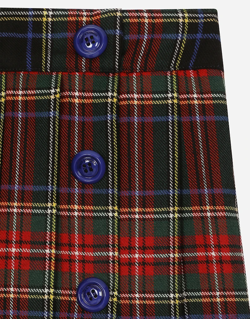 Tartan wool skirt