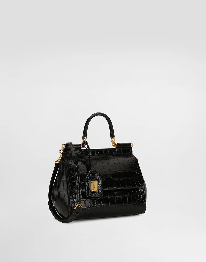 Medium Sicily handbag in alligator leather