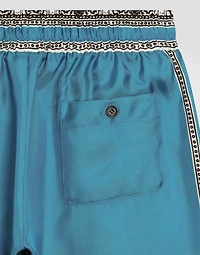 Bandanna-print twill shorts