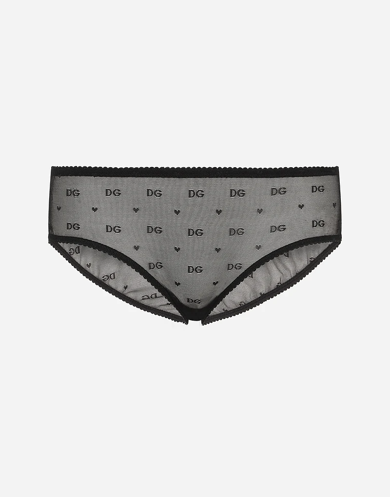 Jacquard tulle briefs