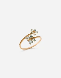Butterfly Bracelet 18-carat yellow gold and aquamarines