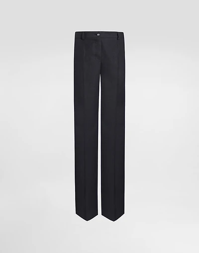 Flared woolen pants