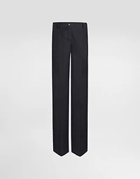 Flared woolen pants