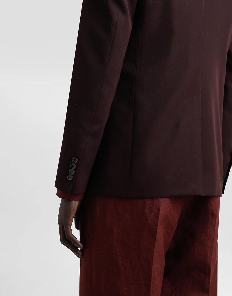 Single-breasted woolen jacket