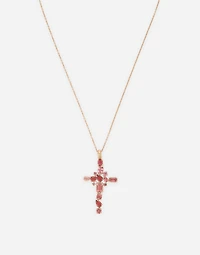 Rainbow Monochrome Pendant
 18 carat red gold and pink tourmalines