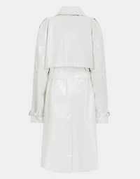 Coated cotton trench coat