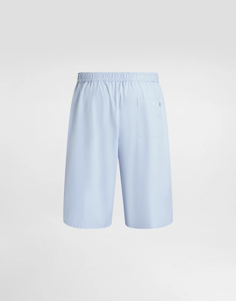 Cotton bermuda shorts with DG crossed embroidery