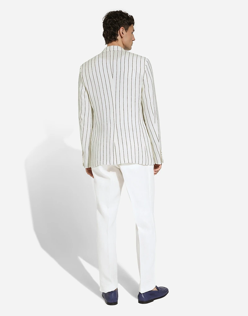 Single-breasted linen Sicilia-fit jacket