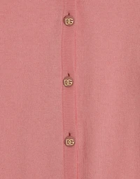Knit cardigan with logo buttons