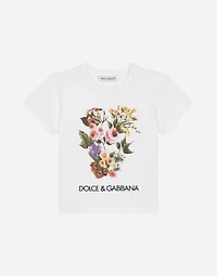 Jersey T-shirt with mixed floral print