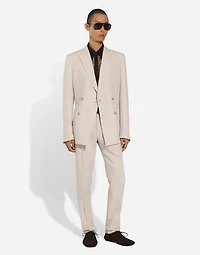 Pinstripe linen pants