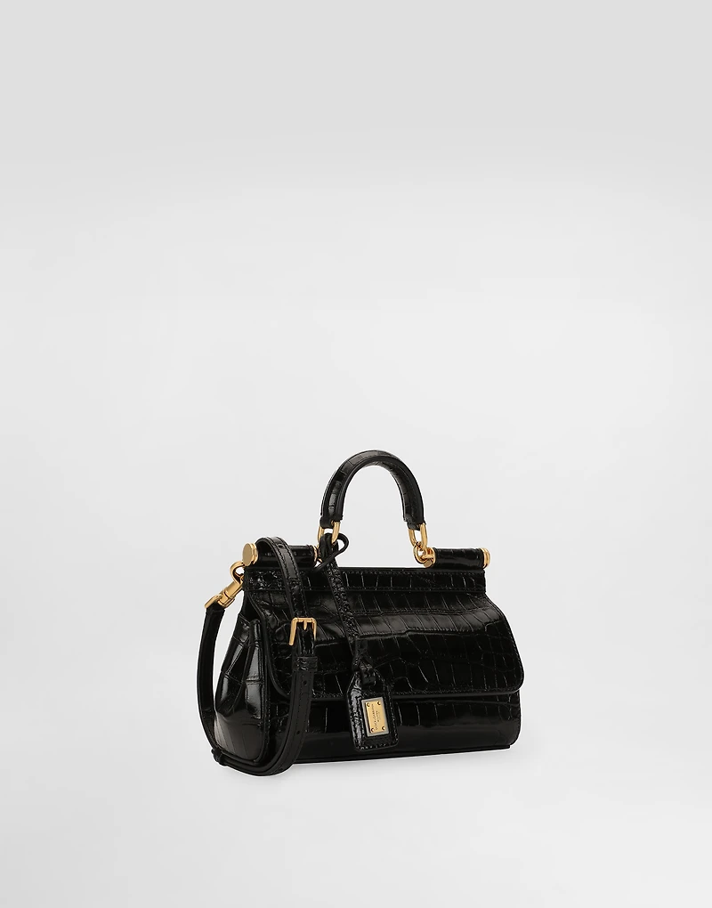 Elongated Sicily handbag in alligator leather