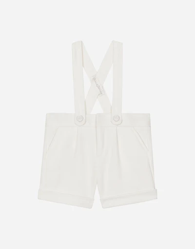 Textured jersey dungarees