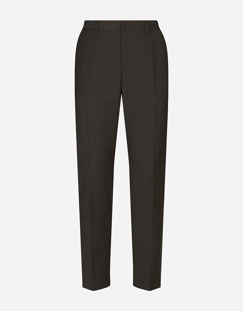 Stretch cotton pants with DG patch