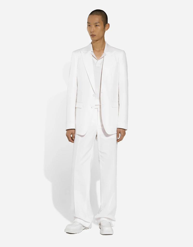 Silk polo-shirt with signature