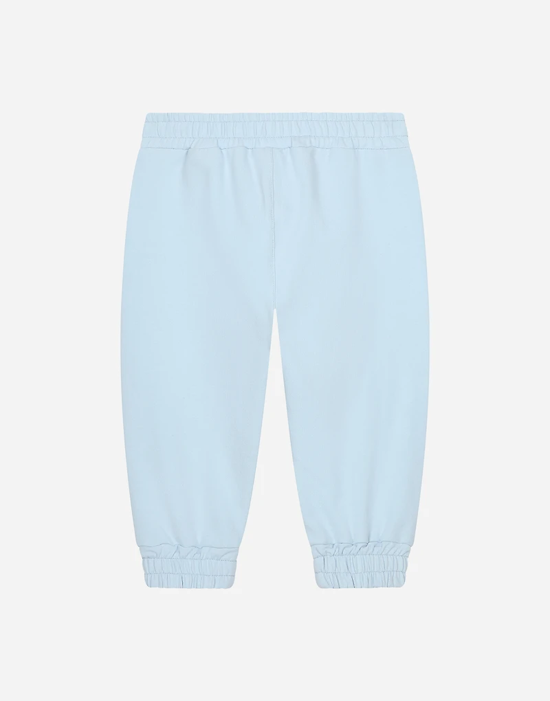 Jersey jogging pants with logo print