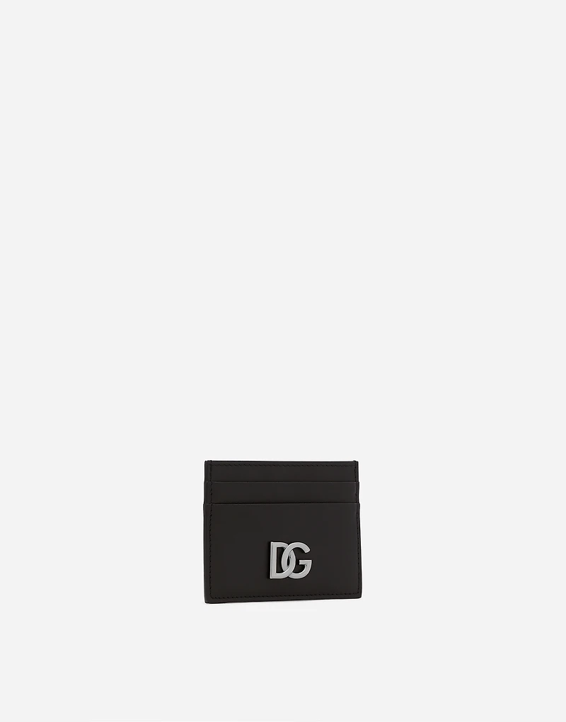 Calfskin nappa card holder with DG logo