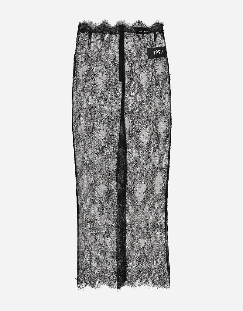Chantilly lace midi skirt