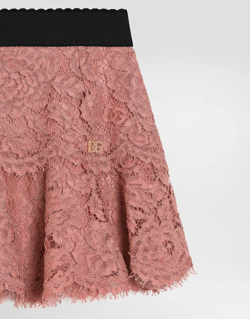 Lace skirt with DG logo