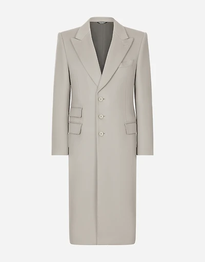 Single-breasted double cashmere coat