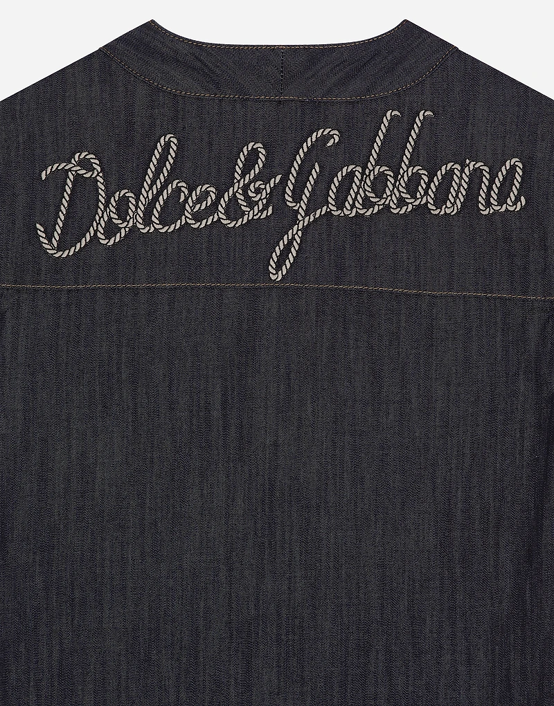 Denim shirt with Dolce&Gabbana logo