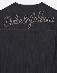 Denim shirt with Dolce&Gabbana logo