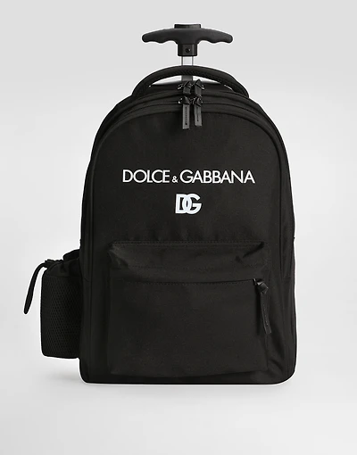 Printed nylon trolley backpack