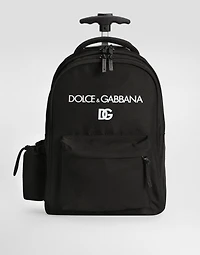 Printed nylon trolley backpack