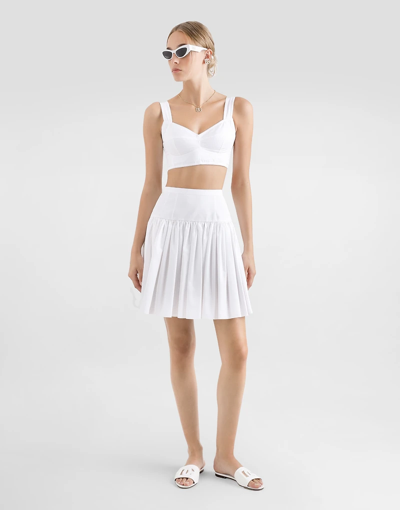 Short cotton circle skirt